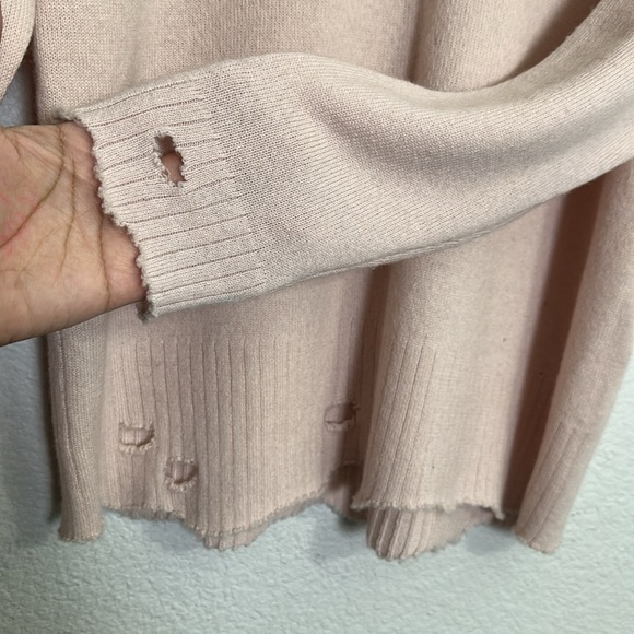 Current/Elliot Women’s Size 1 The Destroyed Cashmere Sweater Mayfair NWT Wool - Picture 3 of 10